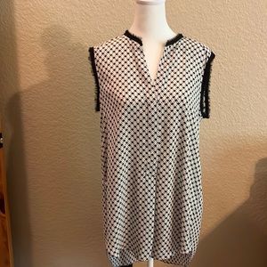 H & M black and white tunic